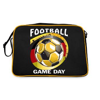 FOOTBALL GAME DAY - Retro Bag - black/gold - Back
