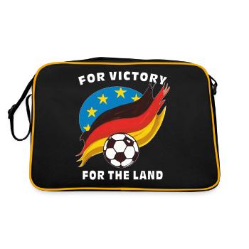 LE FOOTBALL POUR LA VICTOIRE DE LA TERRE - Sac Retro - noir/or - Dos