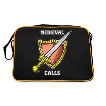 MITTELALTER SCHWERT MEDIEVAL CALLS - Retro Tasche - Schwarz/Gold - Hinten
