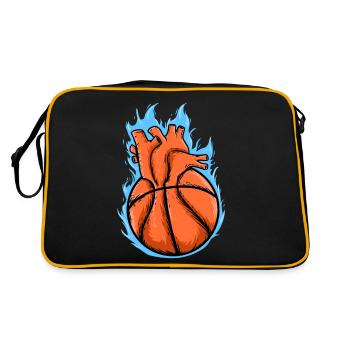 Sports Baller Flaming Heart Basketball - Sac Retro - noir/or - Dos