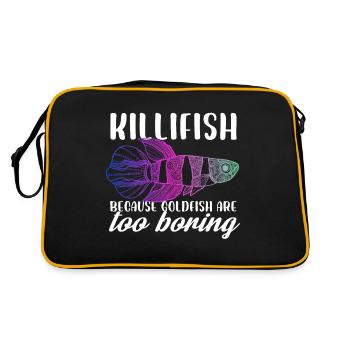 Killifish Parce que les poissons rouges sont trop ennuyeux Aquarium - Sac Retro - noir/or - Dos
