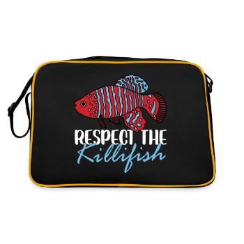 Respect de l’aquarium de poissons tropicaux Killifish - Sac Retro - noir/or - Dos