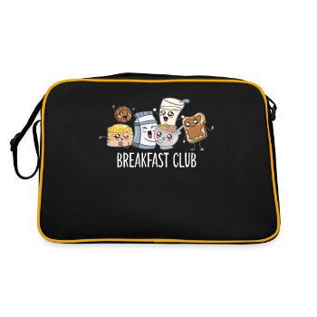 Cheerful Breakfast Club Cartoon Friends Cute - Retro Bag - black/gold - Back