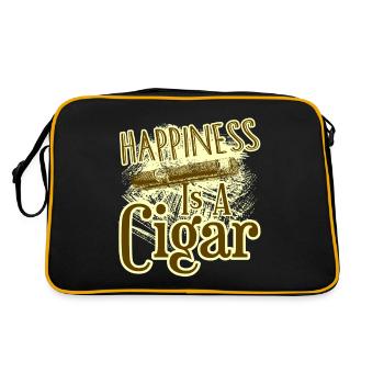 Cigar Smoking Happiness Is A Cigar - Retro Bag - black/gold - Back