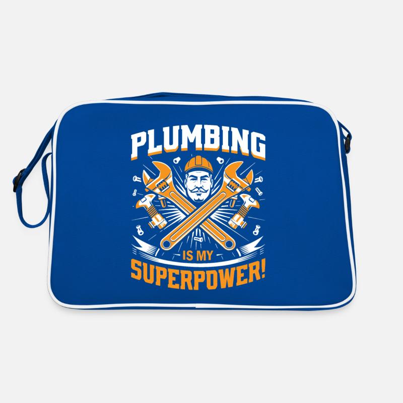 Klempner ist meine Superkraft! Retro Tasche