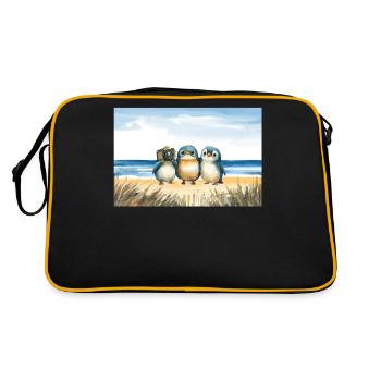 Bezaubernde Pinguine Adorable Penguins - Retro Bag - black/gold - Back