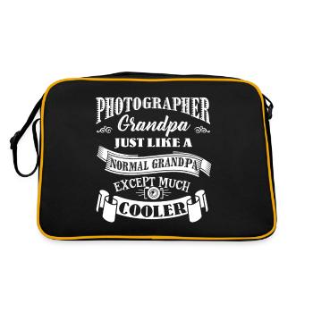 Photographer Grandpa Is Cooler - Retro Bag - black/gold - Back