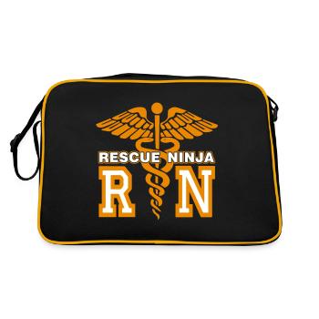 Awesome Registered Nurse - Retro Bag - black/gold - Back