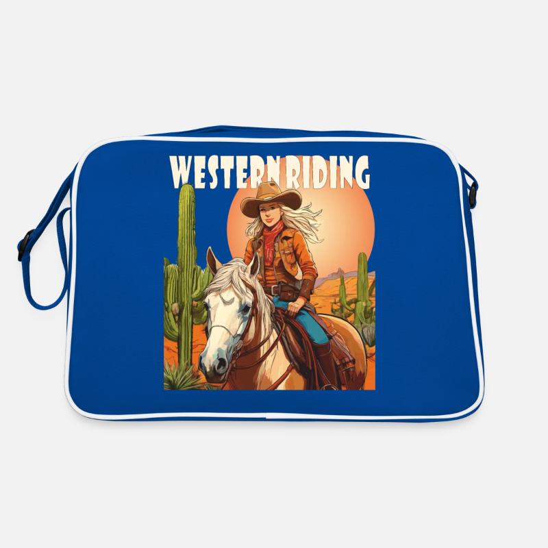 FRAU REITEN WESTERN RIDING Retro Tasche