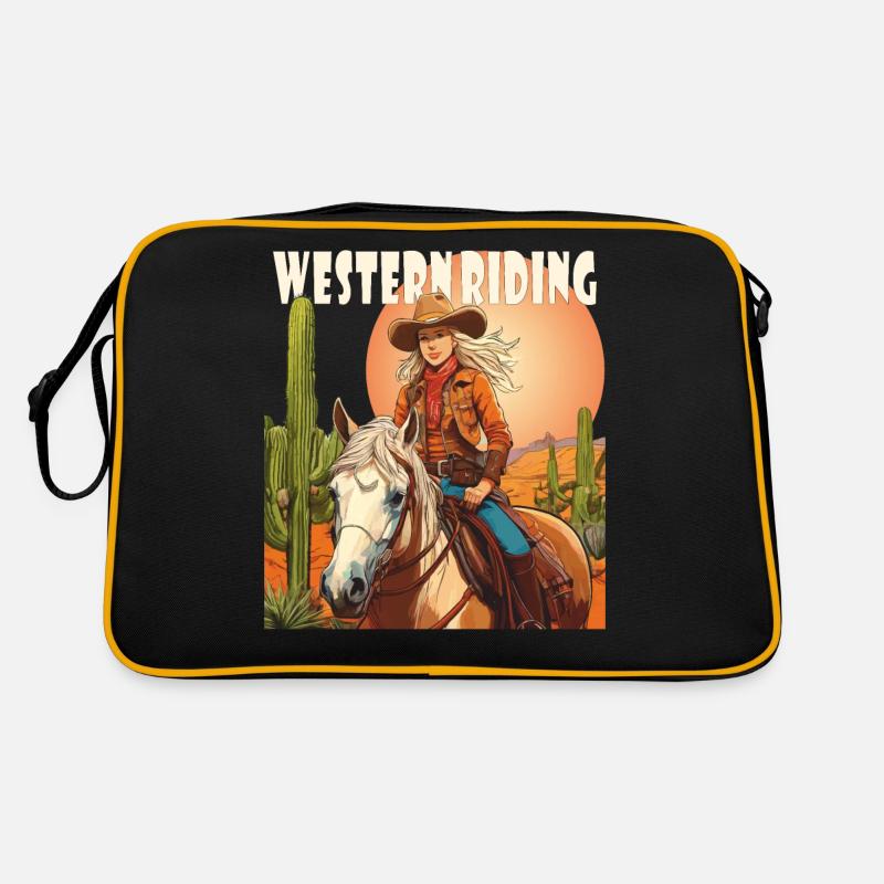 FRAU REITEN WESTERN RIDING Retro Tasche