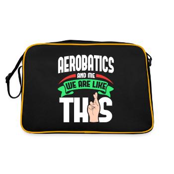 Aerobatics Me Are Like - Retro Bag - black/gold - Back