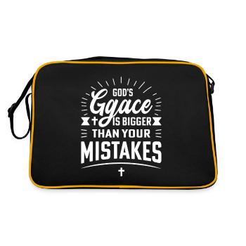 La grâce de Dieu est plus grande que vos erreurs. - Sac Retro - noir/or - Dos