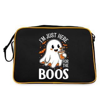 Ich bin nur wegen der Buhrufe hier. - Retro Tasche - Schwarz/Gold - Hinten