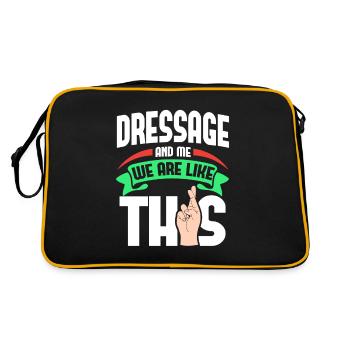 Dressur Me Are Like - Retro Tasche - Schwarz/Gold - Hinten