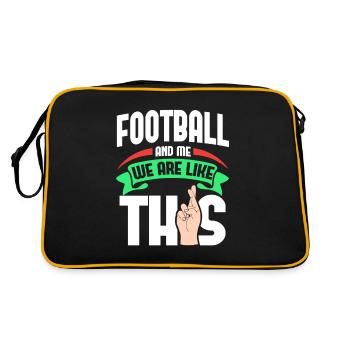 Football Me Are Like - Retro Tasche - Schwarz/Gold - Hinten