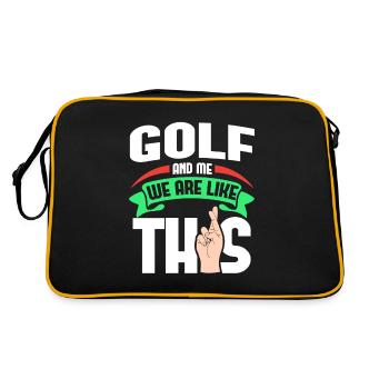 Golf Me Are Like - Retro Tasche - Schwarz/Gold - Hinten