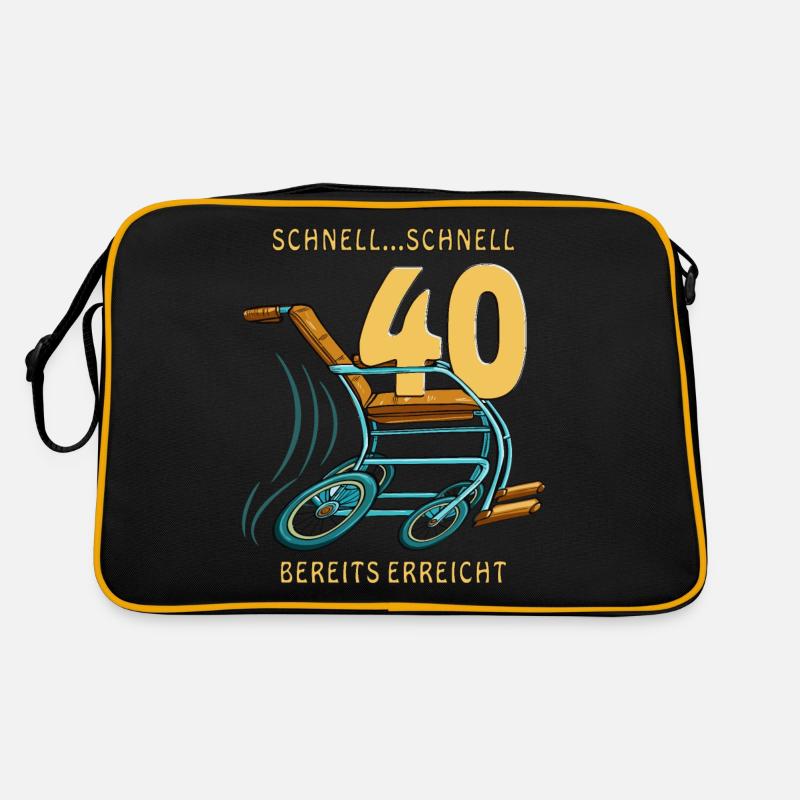 WALKING AID FAST... FAST 40 ALREADY REACHED Retro Bag