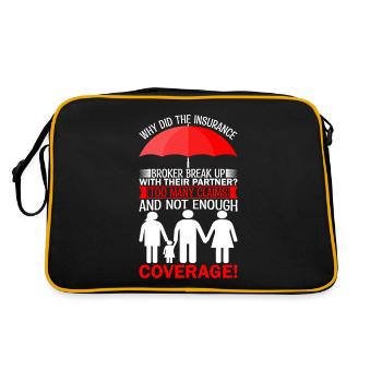 Warum hat sich der Versicherungsmakler von seinem P getrennt? - Retro Tasche - Schwarz/Gold - Hinten