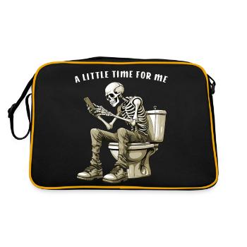 TOILETTE SQUELETTE UN PEU DE TEMPS POUR MOI - Sac Retro - noir/or - Dos