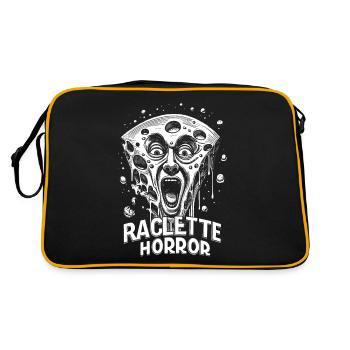 Raclette Horror T-Shirt: Creepy Cheese Shock - Retro Bag - black/gold - Back