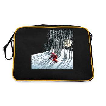 Nachtskifahren Night Skiing - Retro Bag - black/gold - Back
