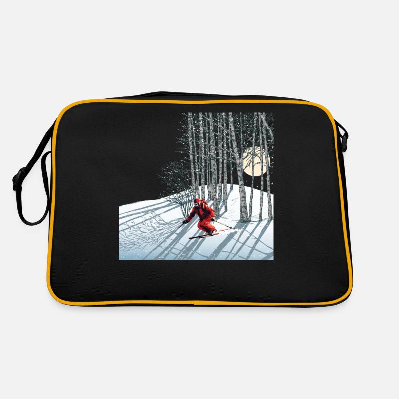 Nachtskifahren Ski nocturne Sac Retro