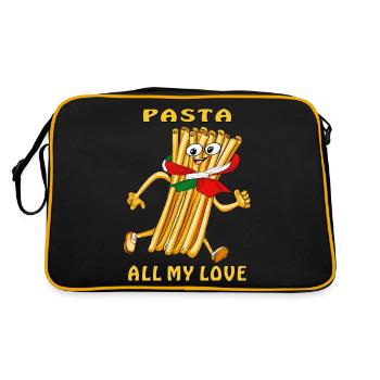 PASTA ALL MY LOVE - Retro Bag - black/gold - Back