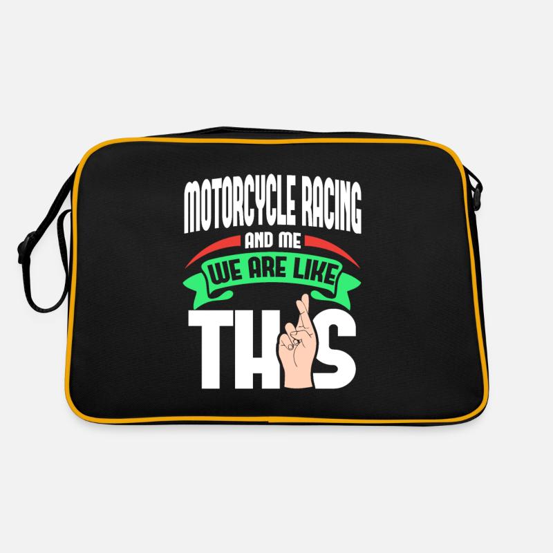 Motorcycle Racing Me Are Like Retro Bag