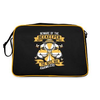 Beware Of The Beekeeper The Bees Are Harmless Beek - Retro Bag - black/gold - Back