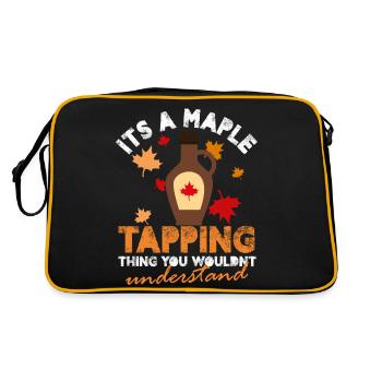 It's A Maple Tapping Thing You Wouldn't Understand - Retro Tasche - Schwarz/Gold - Hinten