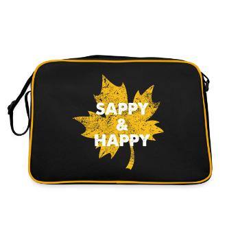 Sappy And Happy Maple Syrup Tapping Tree Tap - Retro Bag - black/gold - Back