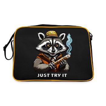 WASCHBÄR JOINT JUST TRY IT - Retro Tasche - Schwarz/Gold - Hinten