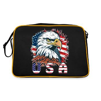 SEEADLER USA KONTUR - Retro Tasche - Schwarz/Gold - Hinten