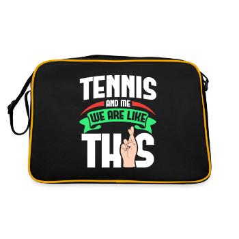 Tennis Me Are Like - Retro Tasche - Schwarz/Gold - Hinten