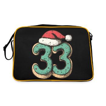 33 Number Christmas Cookie - Retro Bag - black/gold - Back