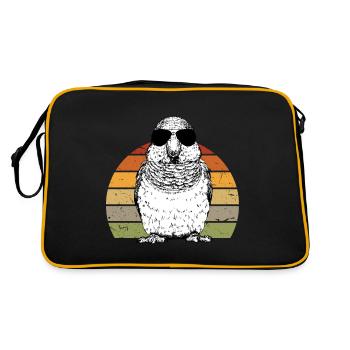 perroquet Design pour un passionné de perroquets - Sac Retro - noir/or - Dos