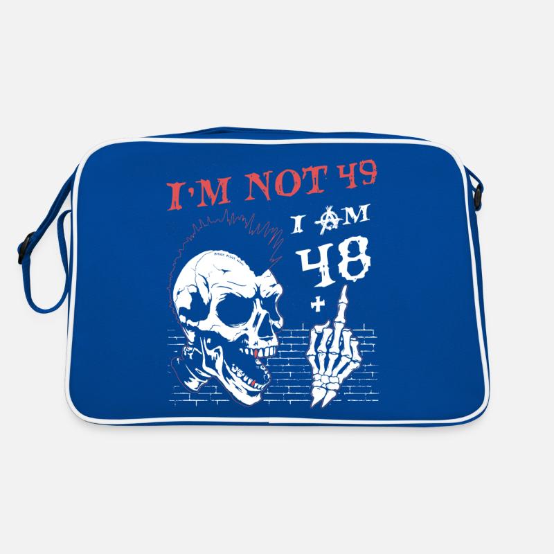 Ich bin 48 plus Mittelfinger - 49. Geburtstag Retro Tasche