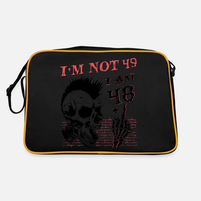 Ich bin 48 plus Mittelfinger - 49. Geburtstag Retro Tasche