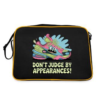 DON'T JUDGE APPEARANCES - Retro Bag - black/gold - Back