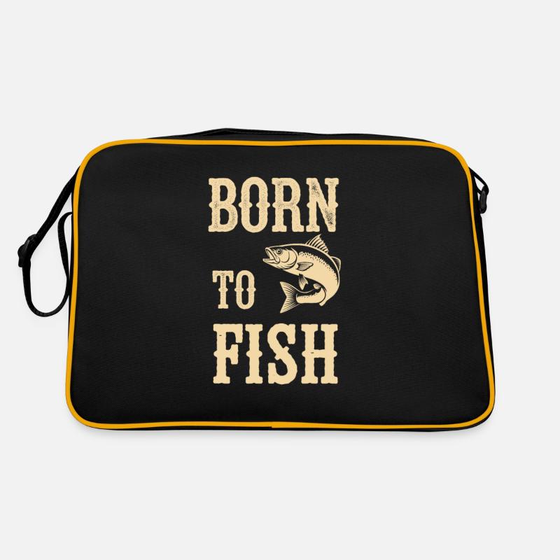 Né pour pêcher Sac Retro