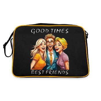 FREUNDE BONS MOMENTS MEILLEURS AMIS - Sac Retro - noir/or - Dos