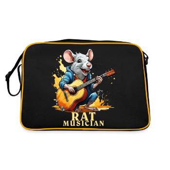RAT GUITARE RAT MUSICIEN - Sac Retro - noir/or - Dos