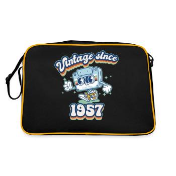 Vintage Depuis 1957 Classique 68ème Anniversaire Rétro - Sac Retro - noir/or - Dos