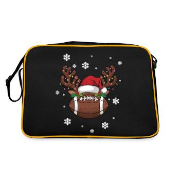 Renne Football Noël Design - Sac Retro - noir/or - Dos