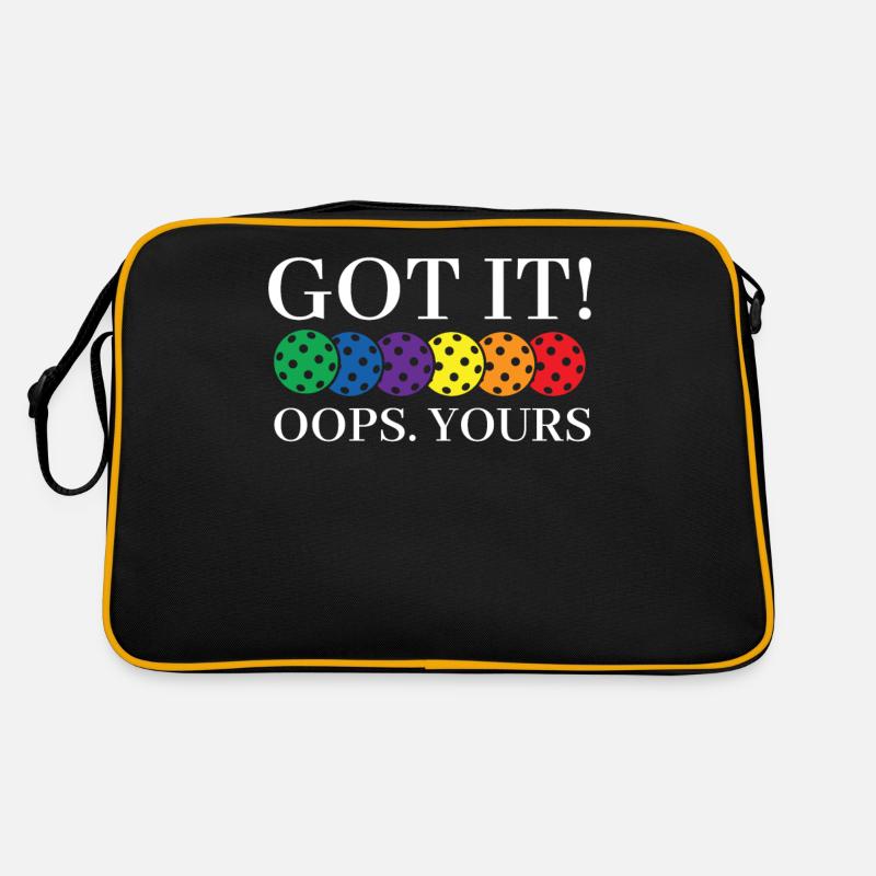 Pickleball Leidenschaft Got It Oops Yours Spaß - Retro Tasche - Schwarz/Gold