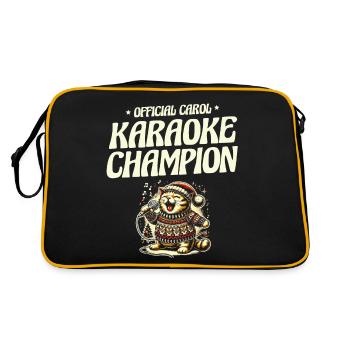 Official Carol Karaoke Champion! Christmas - Retro Bag - black/gold - Back