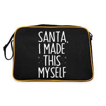 Santa Claus Homemade Handmade Gift - Retro Bag - black/gold - Back