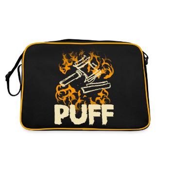 Puff rap musique hip hop - Sac Retro - noir/or - Dos