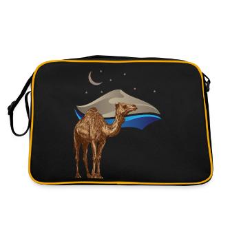 Magie du désert – Chameau sous les étoiles - Sac Retro - noir/or - Dos