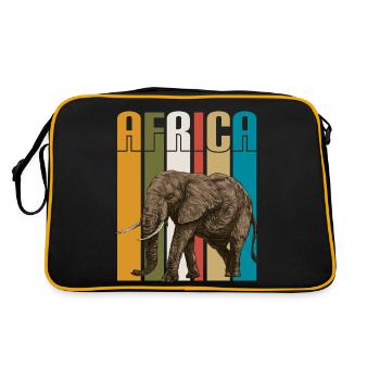 Majesty Africa – Éléphant de style rétro - Sac Retro - noir/or - Dos